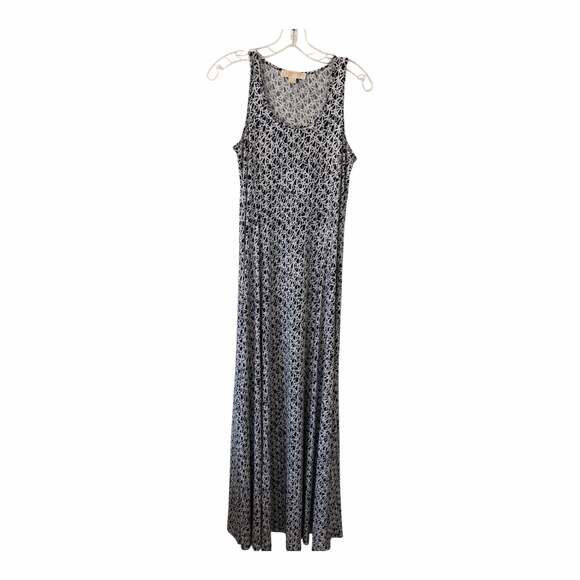 Michael Kors Dresses & Skirts - MICHAEL Michael Kors Blue and White Geometric Print Sleeveless Maxi Dress Size M